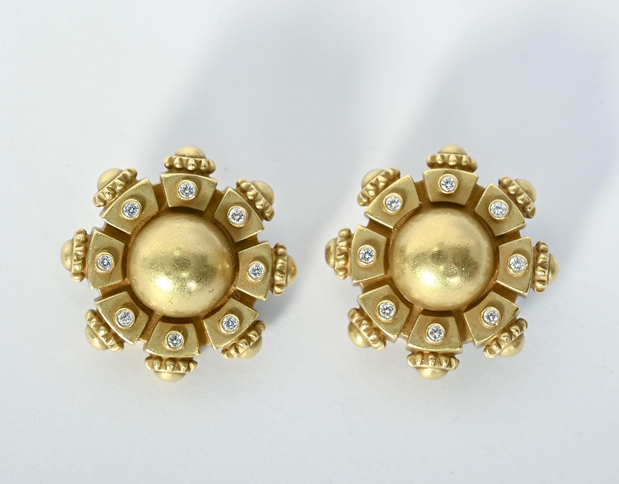 Cord-Ohrringe aus Gold und Diamanten von Kieselstein (Zeitgenössisch) im Angebot