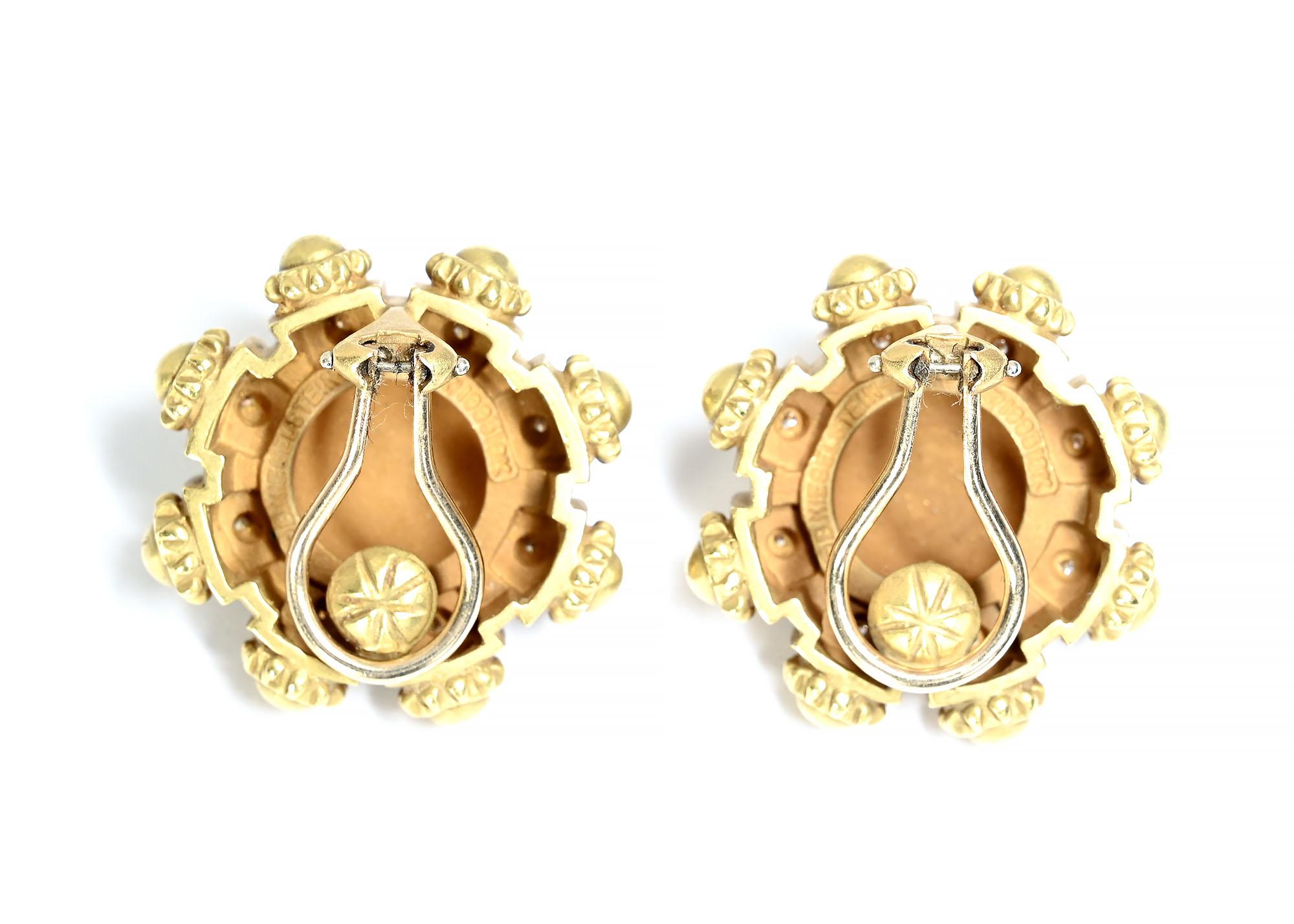 Cord-Ohrringe aus Gold und Diamanten von Kieselstein (Rundschliff) im Angebot