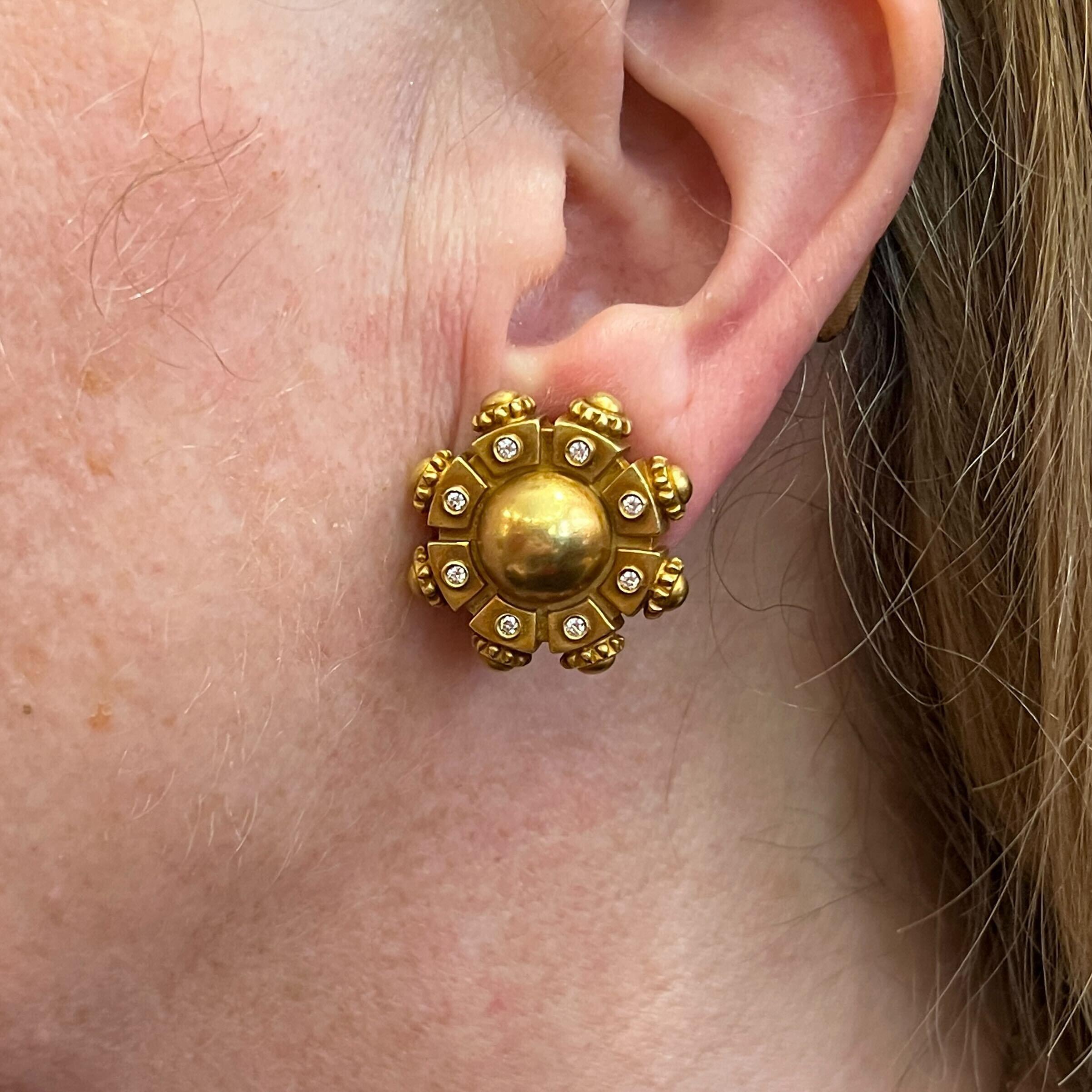 BARRY KIESELSTEIN-CORD Ohrringe aus Gold und Diamanten im Zustand „Hervorragend“ im Angebot in New York, NY