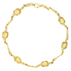 Barry Kieselstein Cord Gold Disc Necklace 
