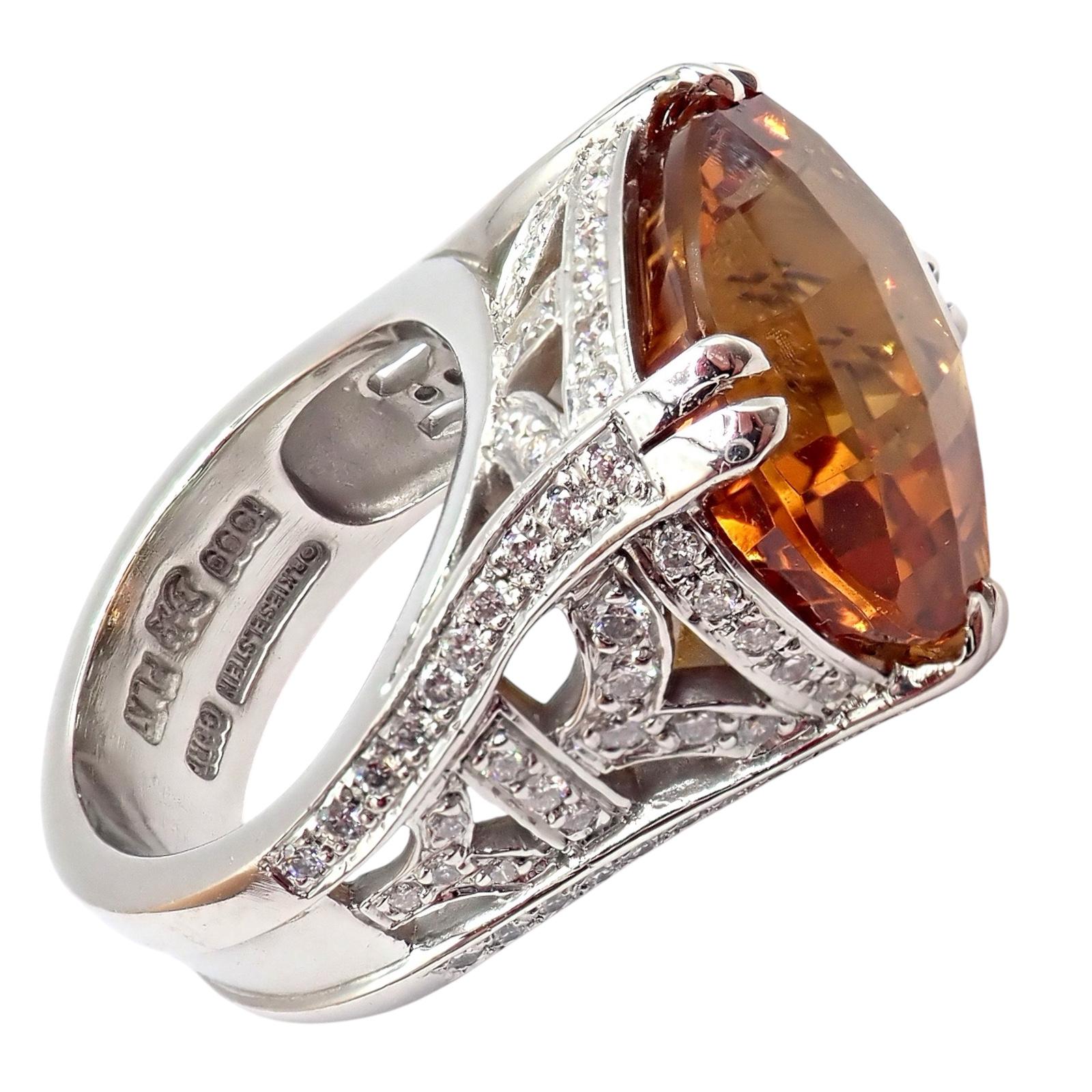 Platinring Barry Kieselstein Cord Gold Citrin Diamant im Angebot 7