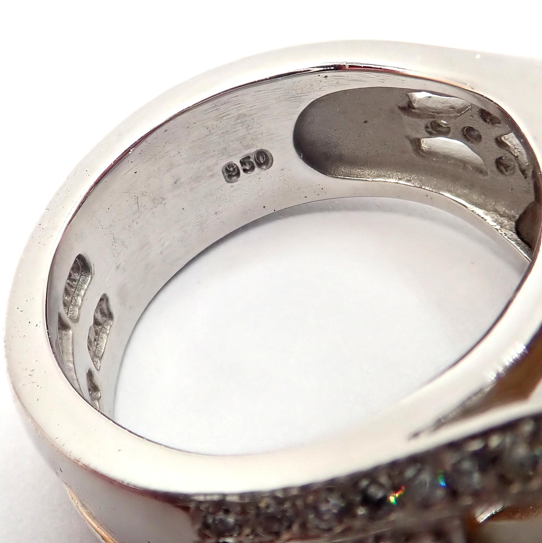 Platinring Barry Kieselstein Cord Gold Citrin Diamant im Angebot 1