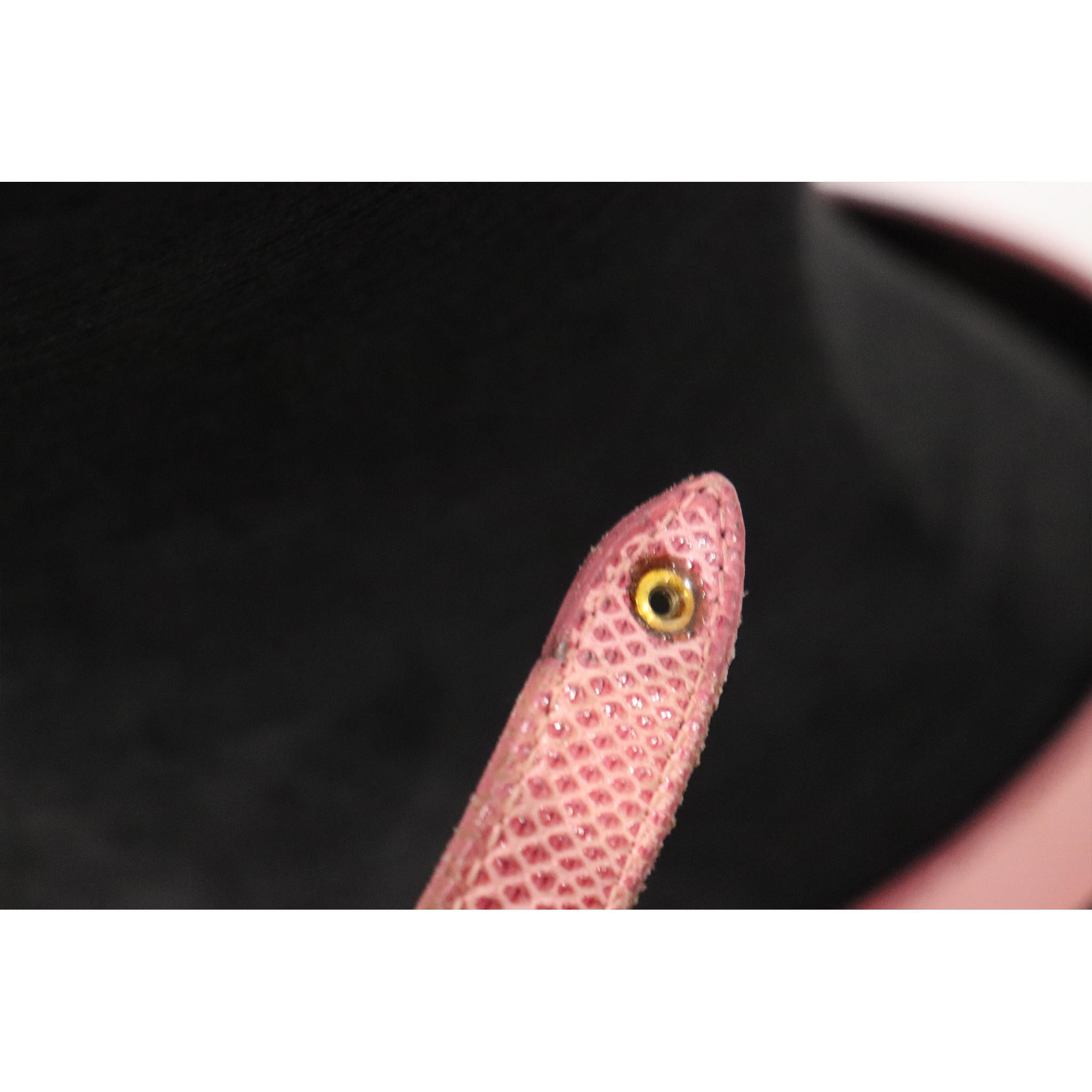 Barry Kieselstein Cord Lizard Skin Pink & Purple Belt W/ Sterling Silver Belt  For Sale 7