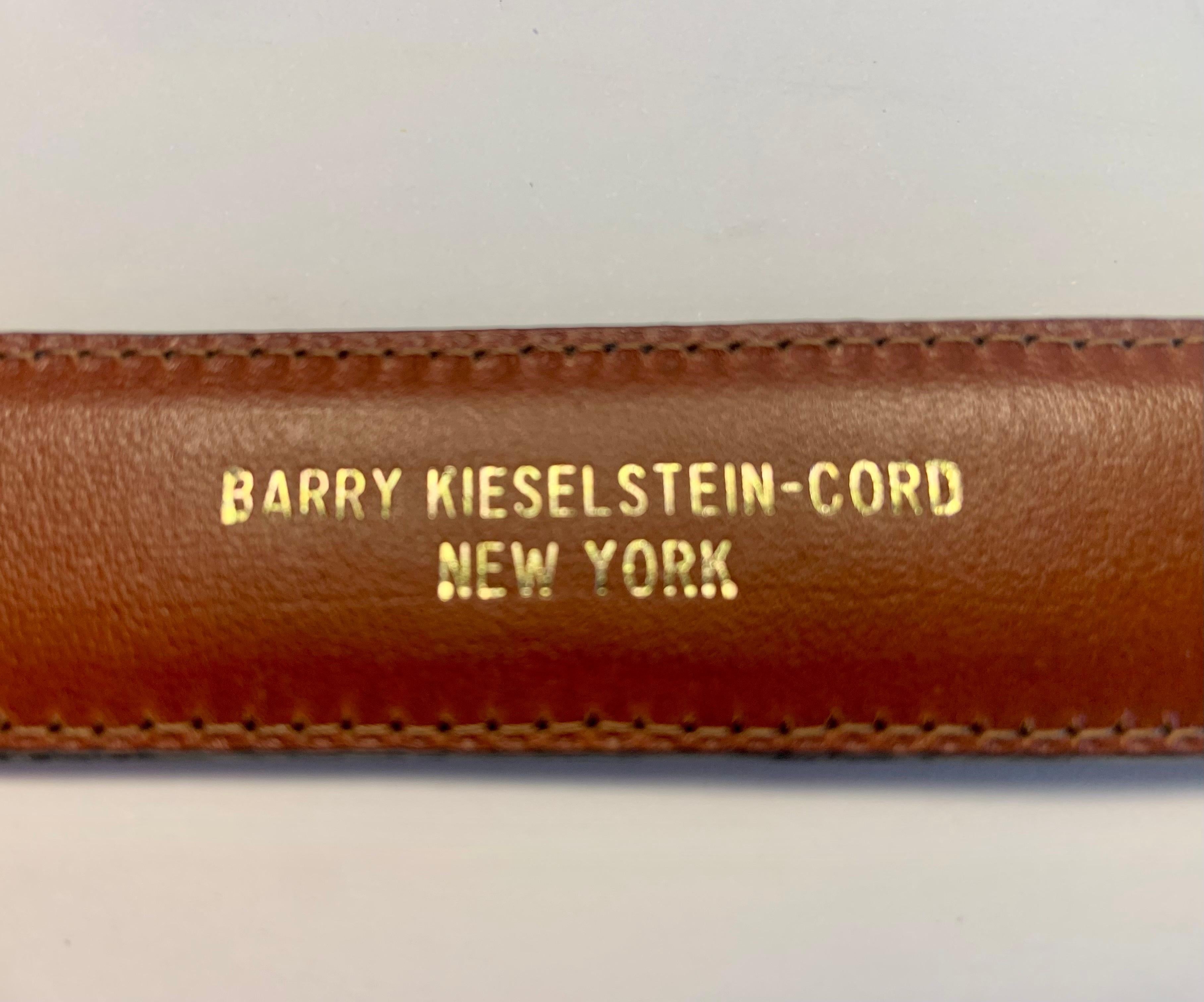 Barry Kieselstein-Cord Sterling Heart Buckle and Black Lizard Belt Never Worn 2