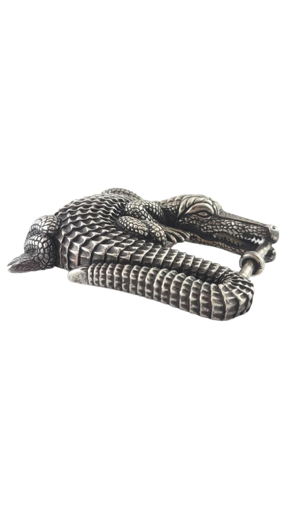 Women's or Men's Barry Kieselstein-Cord Sterling Silver Alligator Belt Buckle #17902