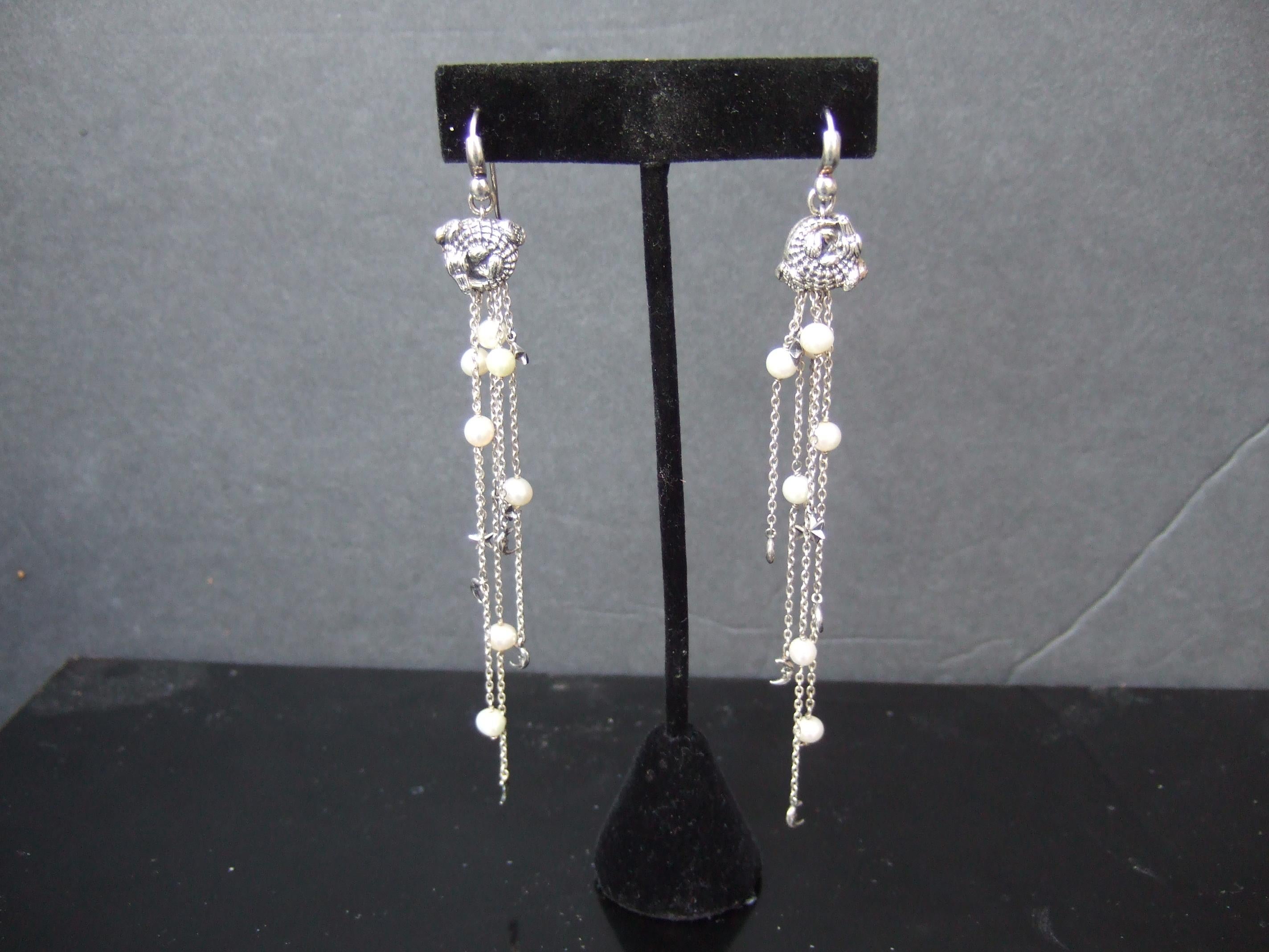 Barry Kieselstein-Cord Sterling Silver Dangling Charm Statement Earrings 2004 For Sale 7