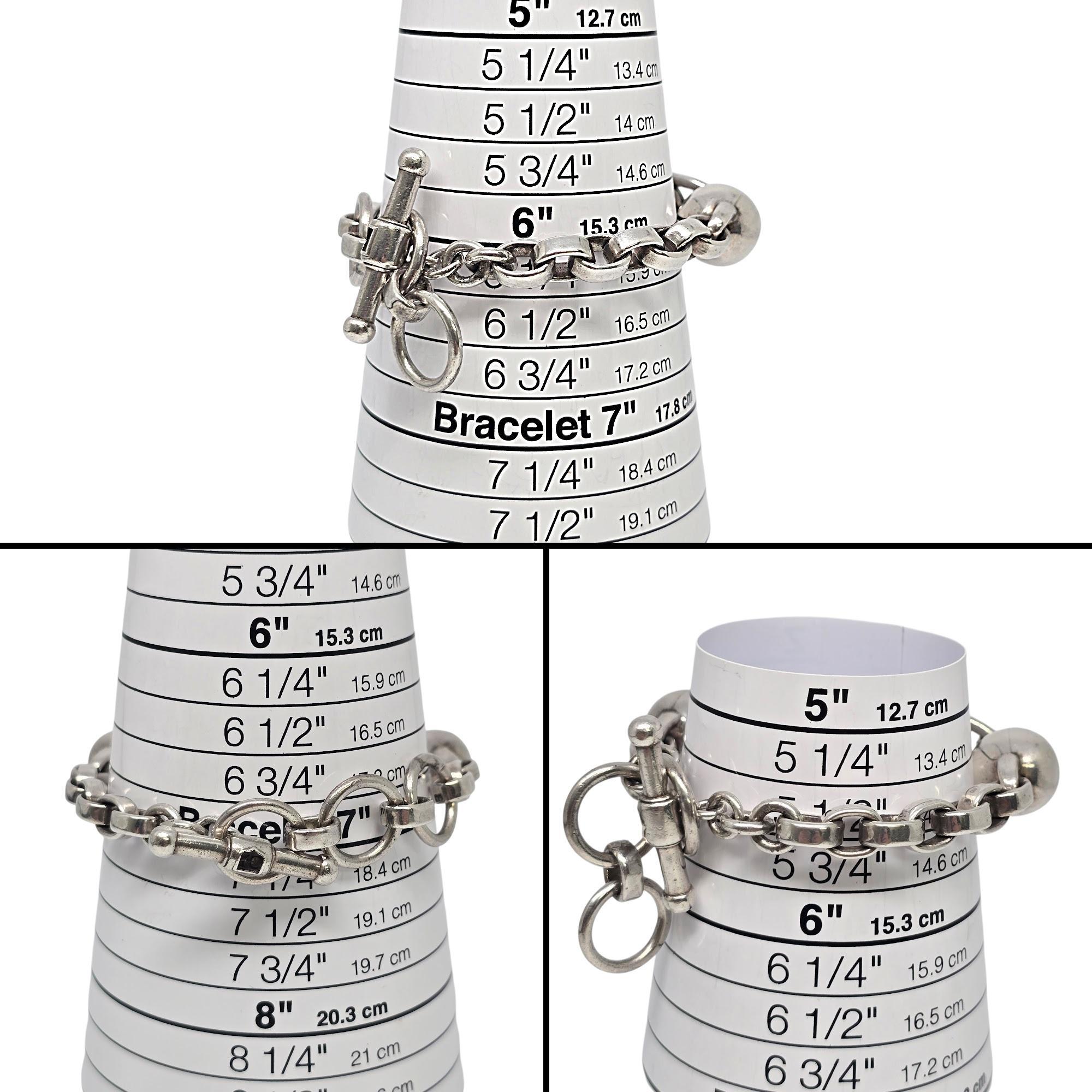 Barry Kieselstein-Cord Sterling Silver Equestrian Horse Toggle Bracelet #22216 For Sale 5