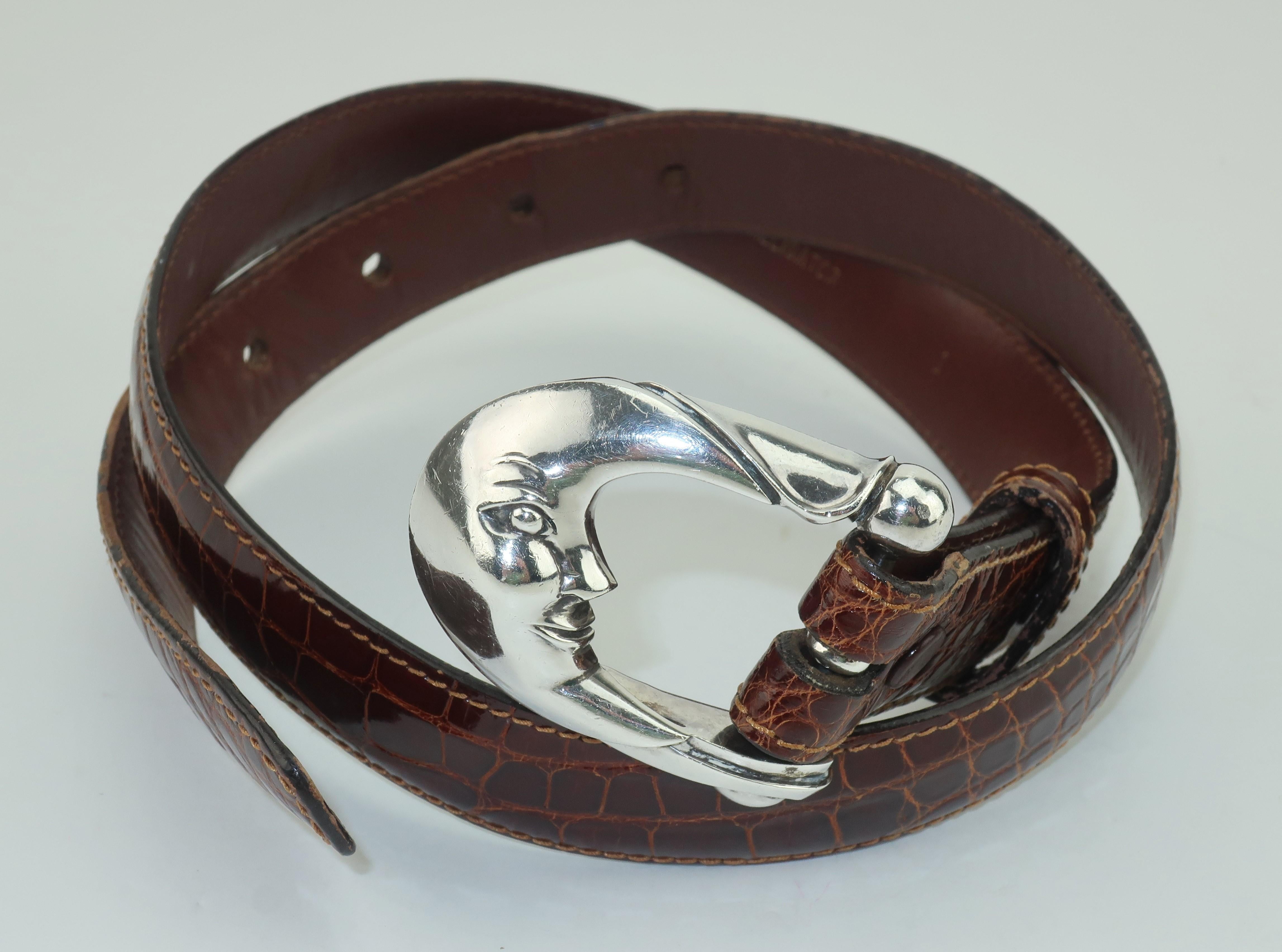 Buckle?...Sculpture?...Jewelry?  How about all three!  Barry Kieselstein-Cord describes himself as an artist and refers to his work as sculpture.  This sterling silver moon buckle is great evidence to support that statement ... not to mention that