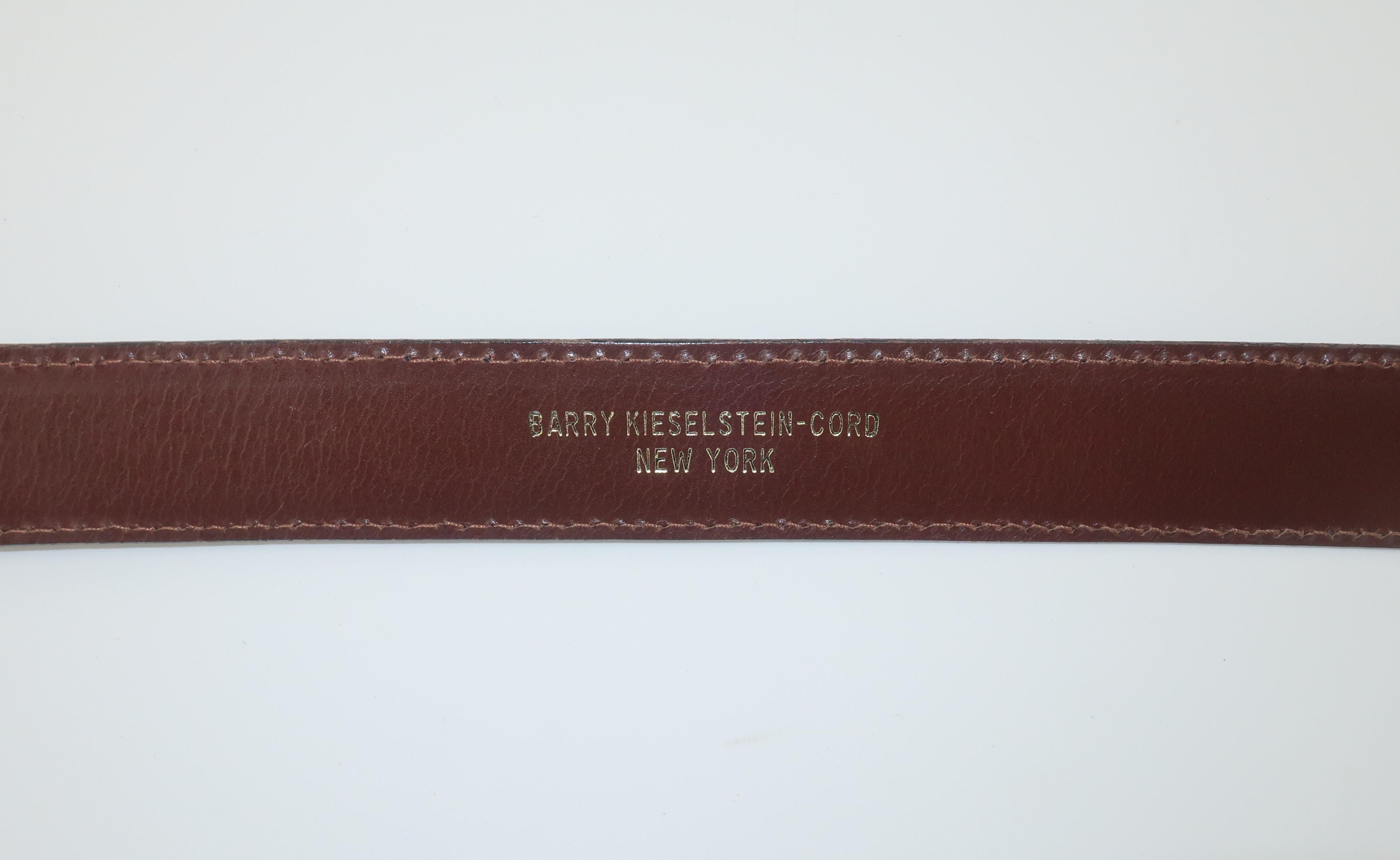 Barry Kieselstein Cord Sterling Silver Turtle Buckle & Belt, 1996 In Good Condition In Atlanta, GA