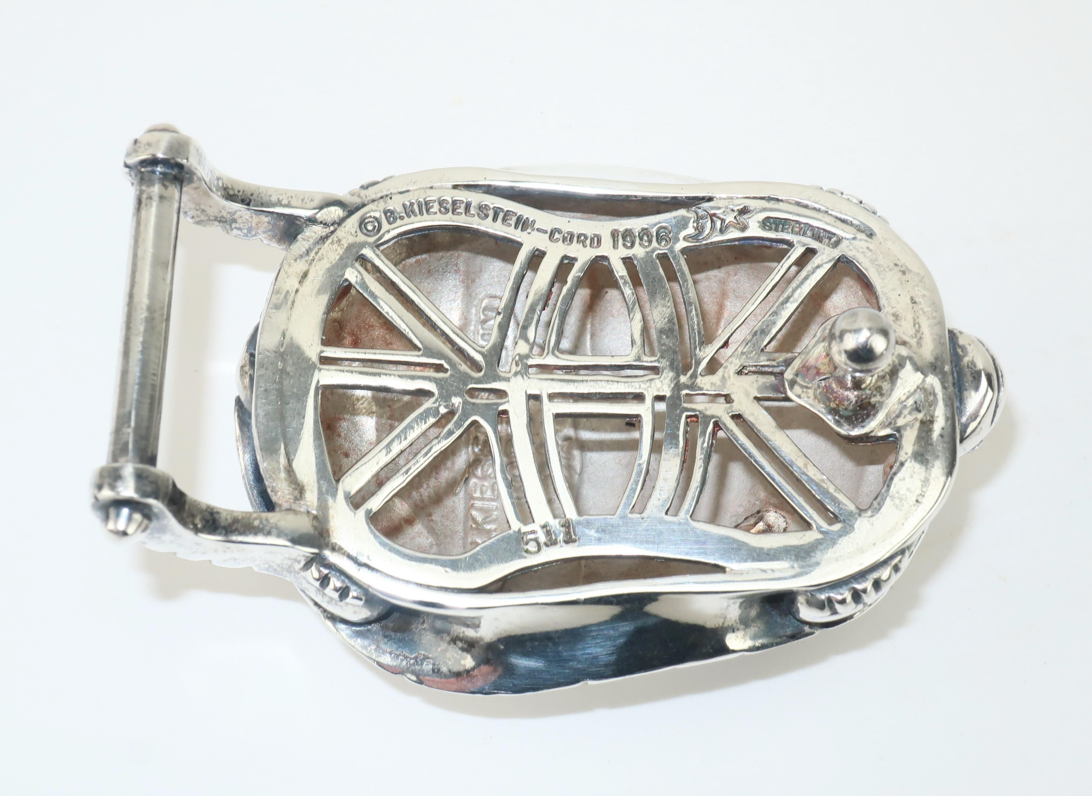 Barry Kieselstein Cord Sterling Silver Turtle Buckle & Belt, 1996 1