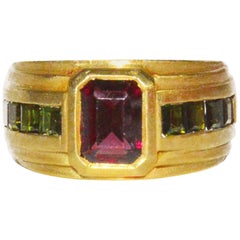 Barry Kieselstein Cord Tourmaline Gold Ring