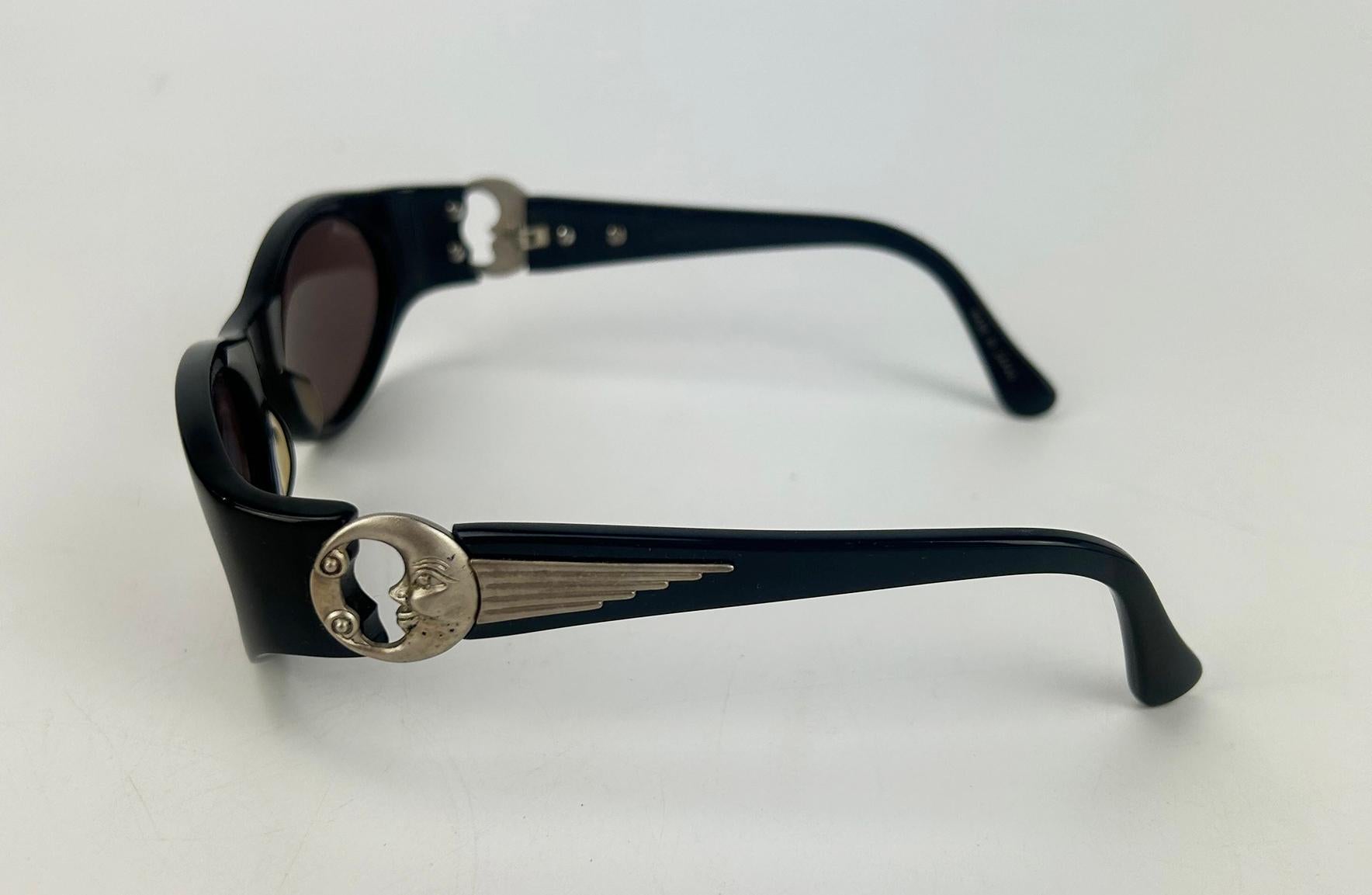 Barry Kieselstein Cord Vintage Black Moon Charm Sunglasses For Sale 6