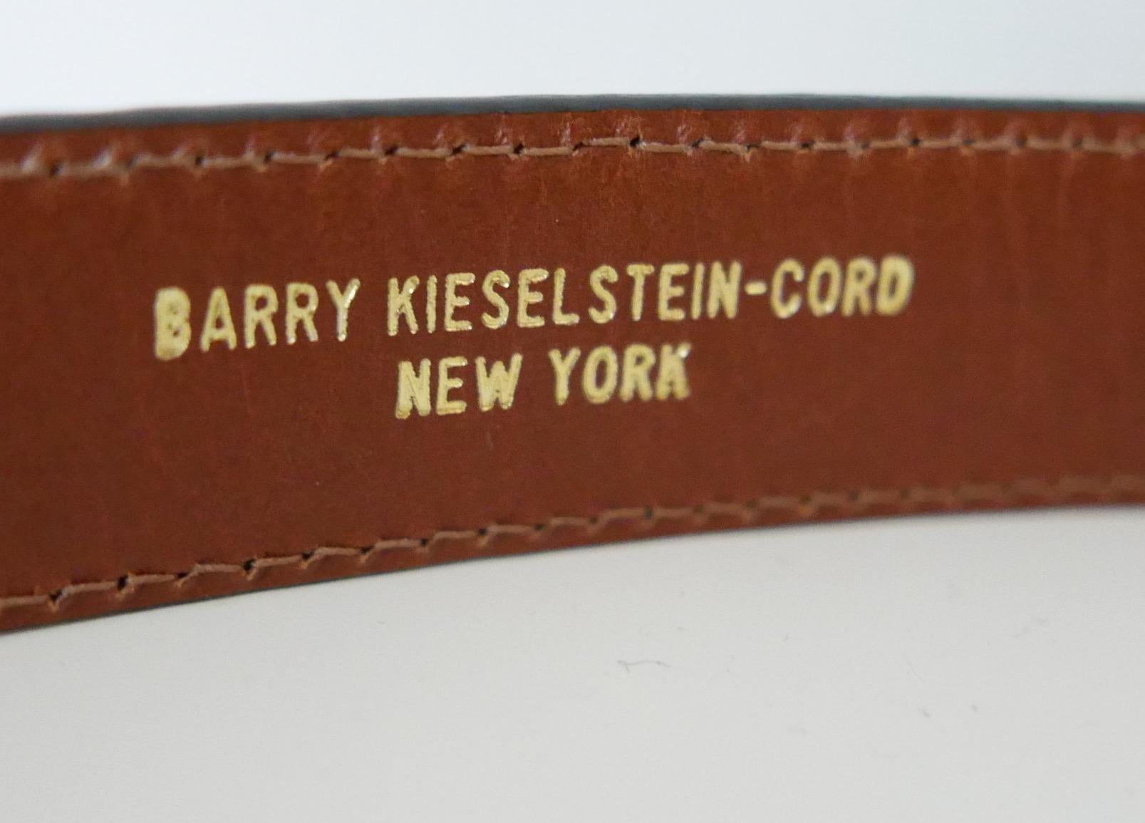 Barry Kieselstein-Cord Vintage Fox Buckle Alligator Leather Belt  In New Condition For Sale In London, GB