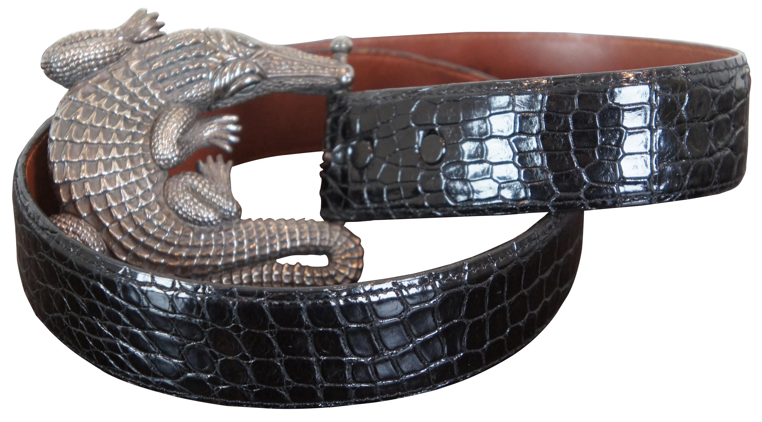 barry kieselstein cord alligator belt buckle