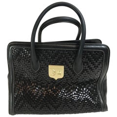 Barry  Kieselstein-Cord Woven Leather Handle Bag