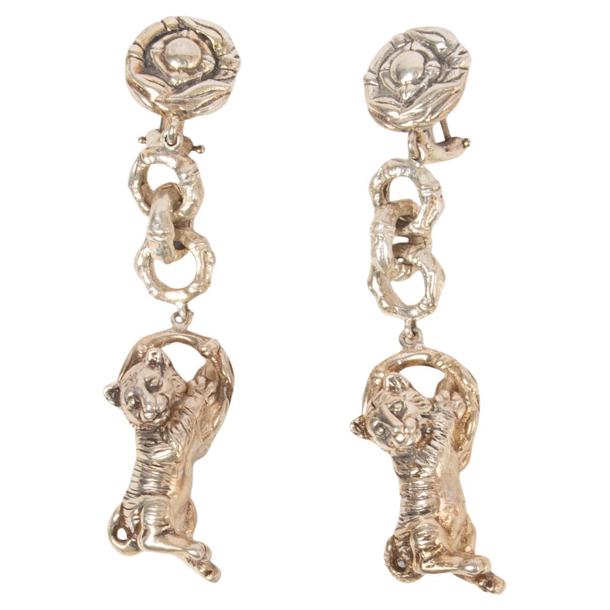 BARRY KIESELSTEIN-CROD sterling silver TIGER CUB Dangle Earrings For Sale