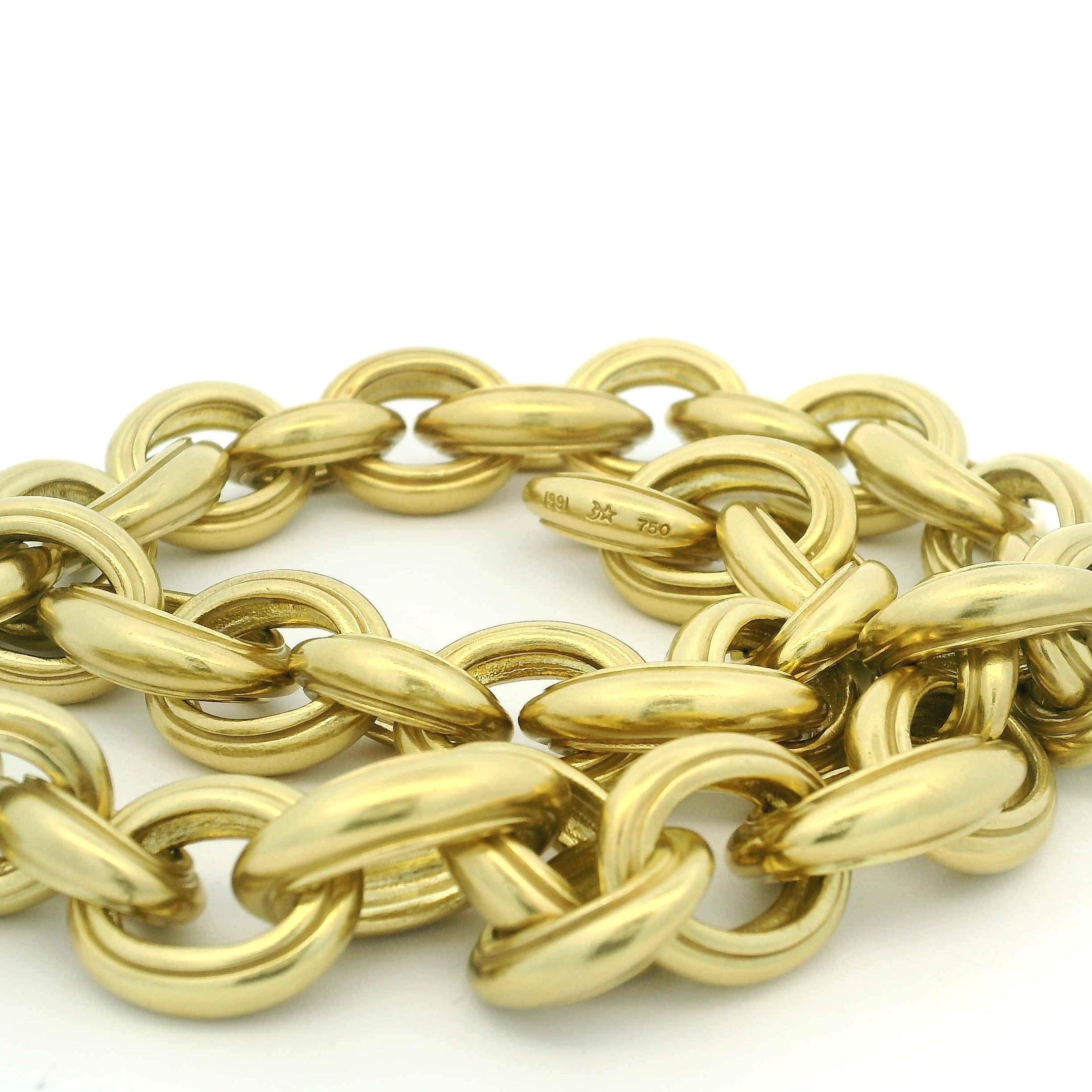 Collana KIESELSTEIN-CORD in oro giallo massiccio 18 carati, 217 grammi, 16