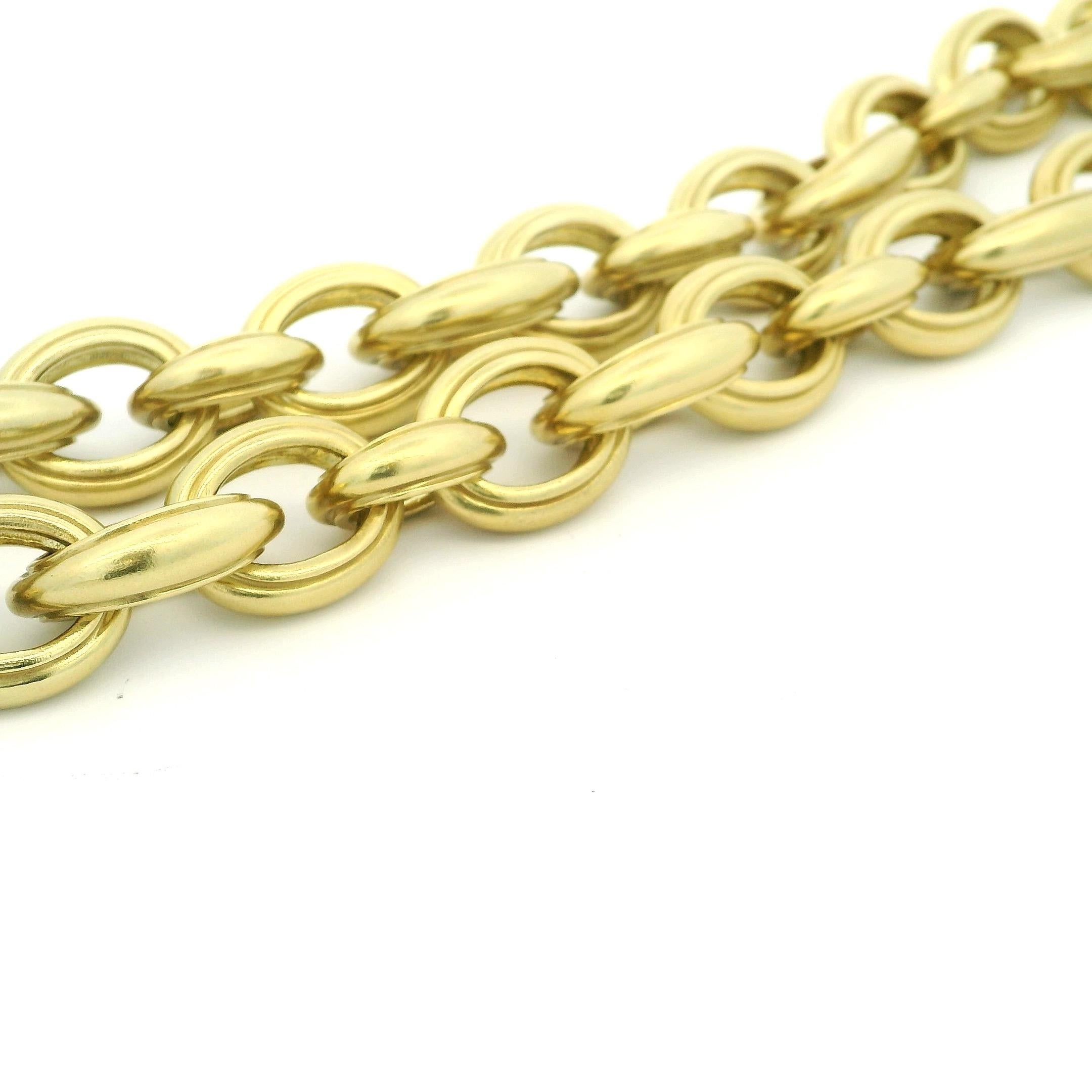 Collana KIESELSTEIN-CORD in oro giallo massiccio 18 carati, 217 grammi, 16