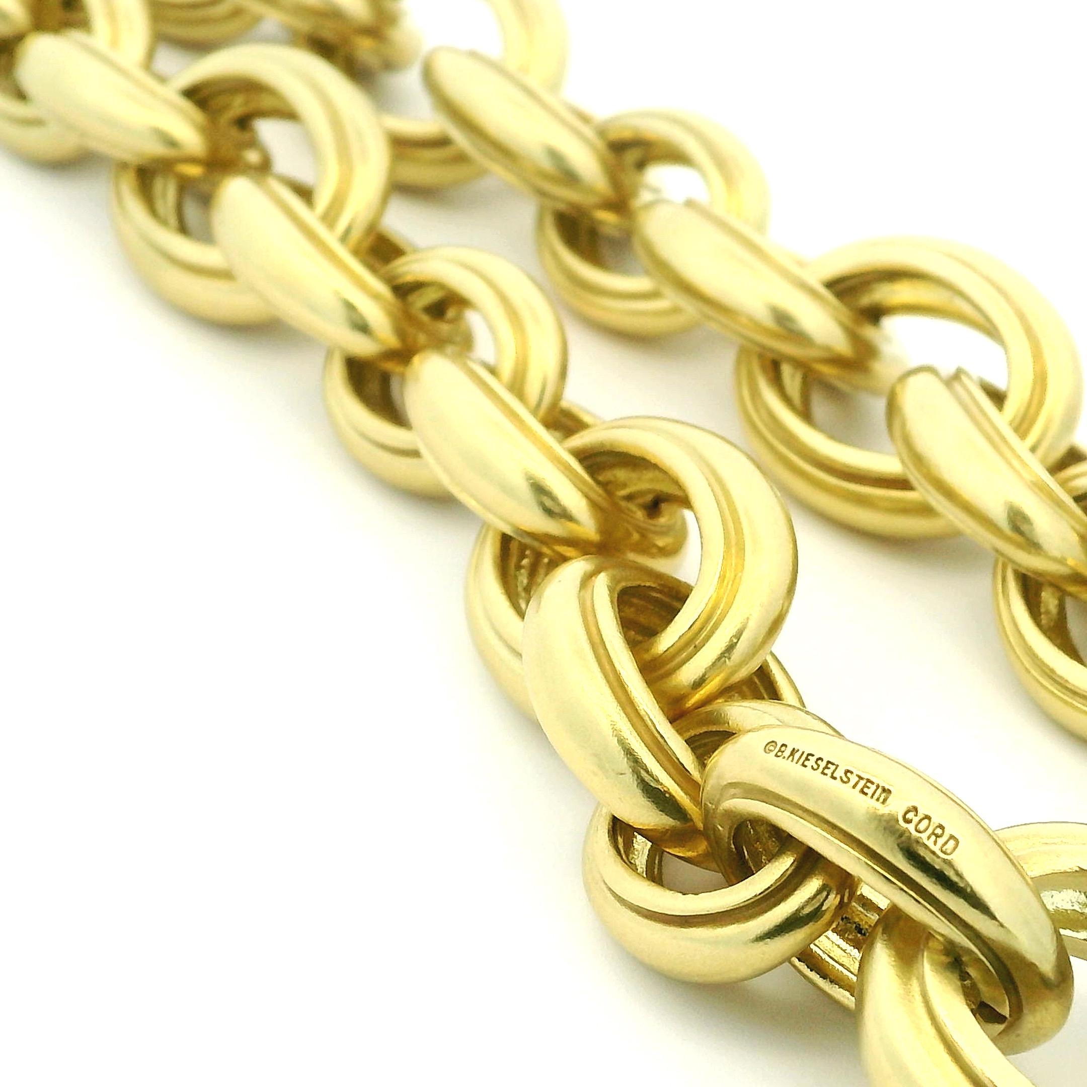 Collana KIESELSTEIN-CORD in oro giallo massiccio 18 carati, 217 grammi, 16