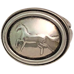 Barry Kieselstein Sterling Silver Stallion Ring