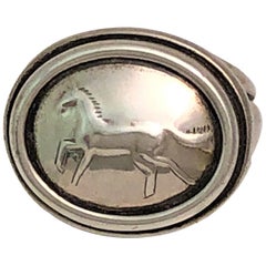 Vintage Barry Kieselstein Sterling Silver Stallion Ring