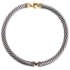 Barry Kieselstein Vintage Chocker 14 Karat and Sterling Silver
