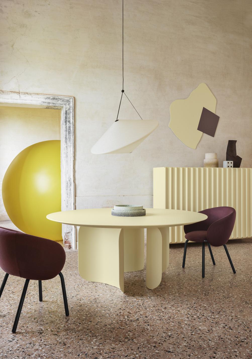 Grande table Palladio Moro avec base laquée noire d'Alain Gilles en vente 1