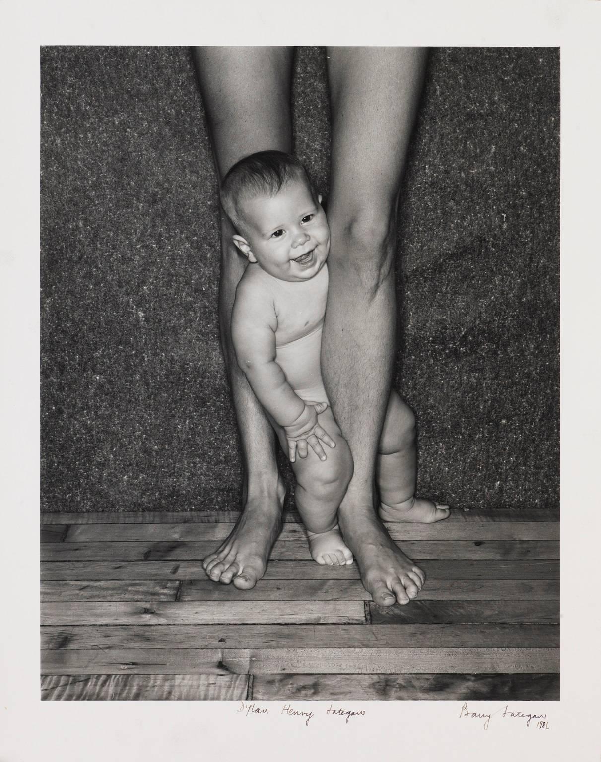Dylan Henry Lategan. Black & white photography, mom and son portrait, 1981. - Photograph by Barry Lategan