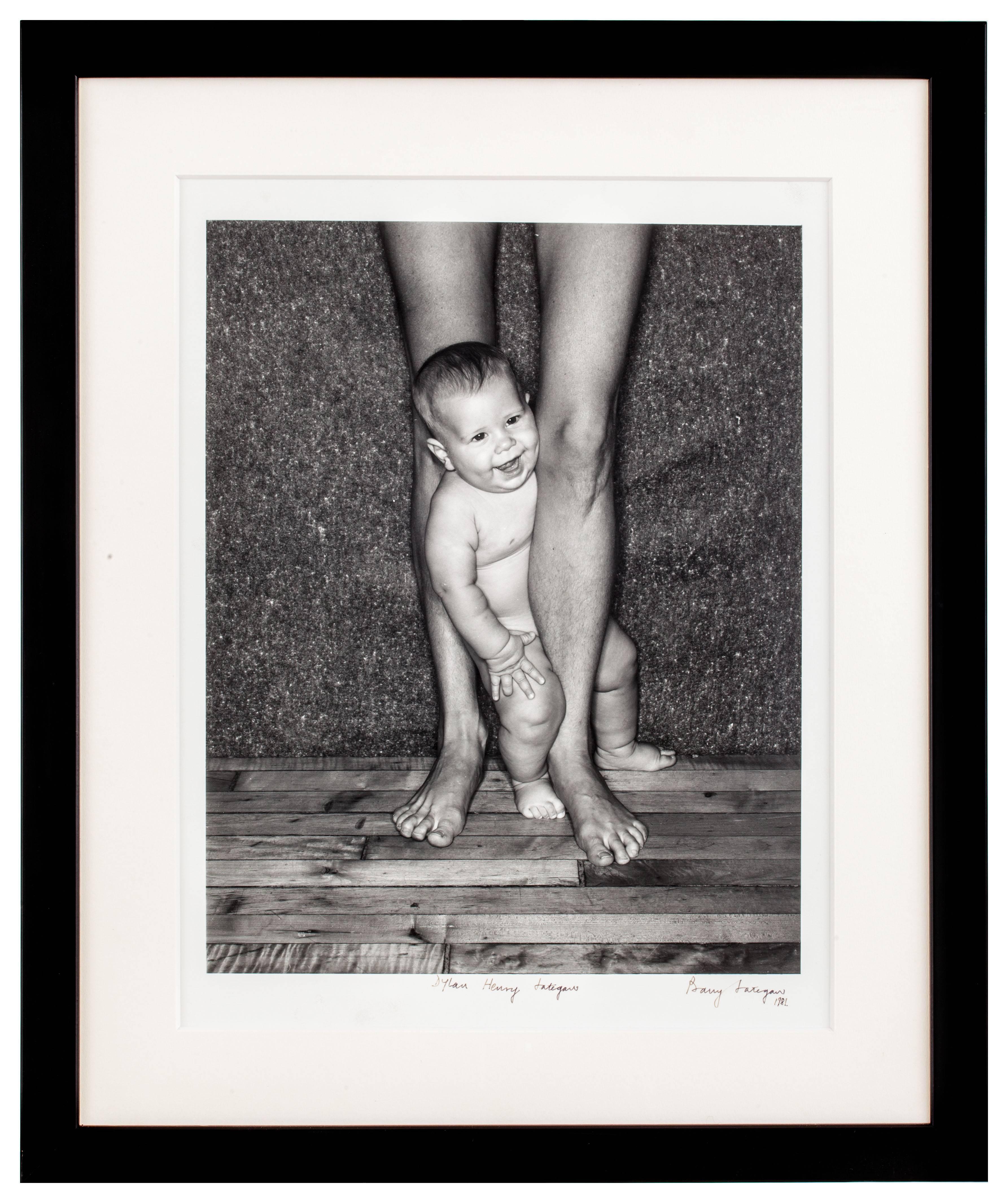 Barry Lategan Black and White Photograph - Dylan Henry Lategan. Black & white photography, mom and son portrait, 1981.