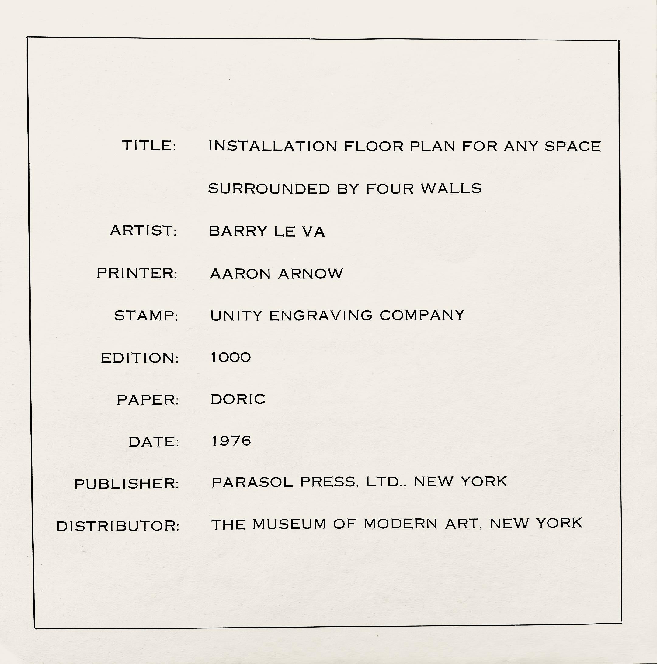 The Relocation of Installation Floor Plan For Any Space, Rubber Stamp Portfolio en vente 1