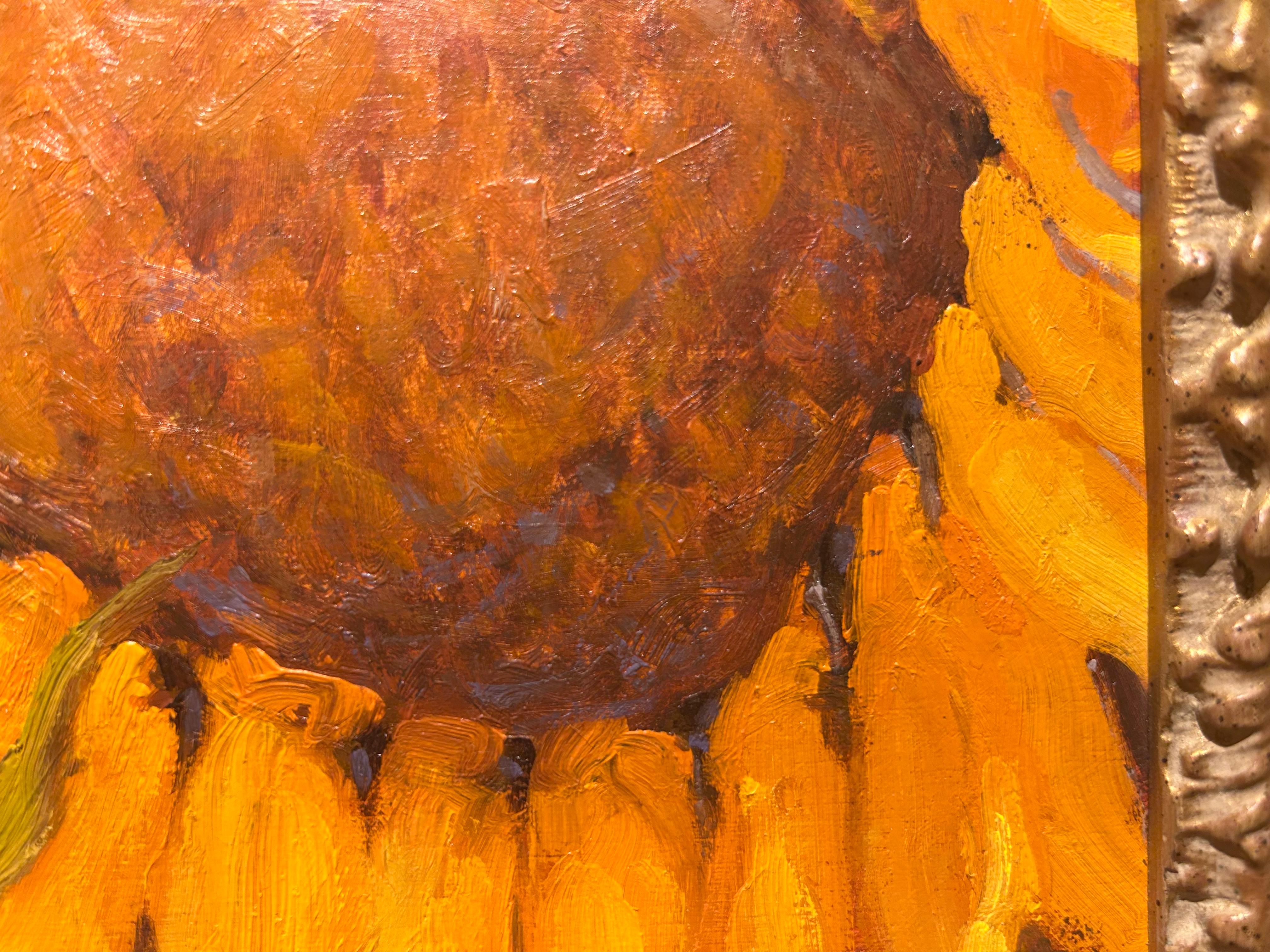 Ritratto di Tournesal, Natura morta di girasoli del XX secolo in vendita 6