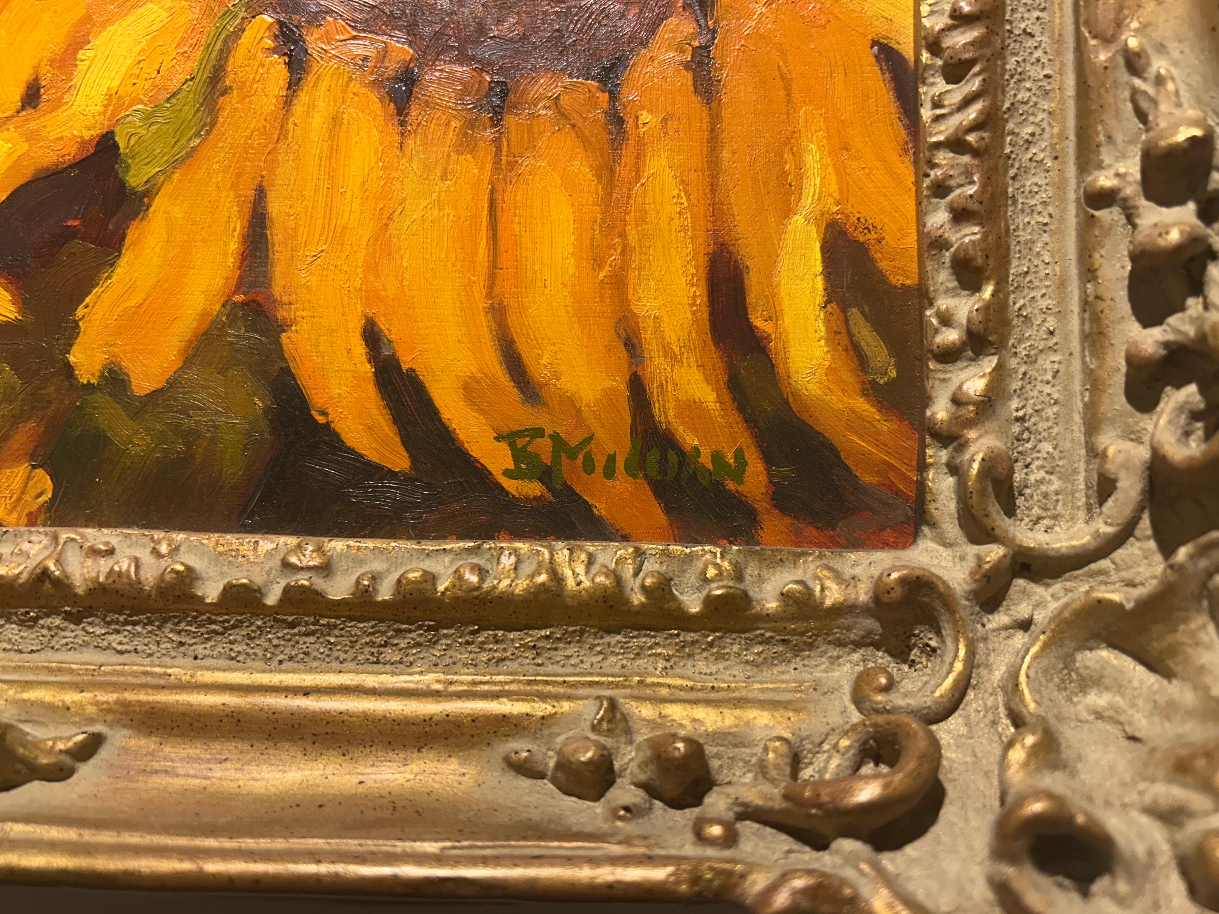 Ritratto di Tournesal, Natura morta di girasoli del XX secolo in vendita 3