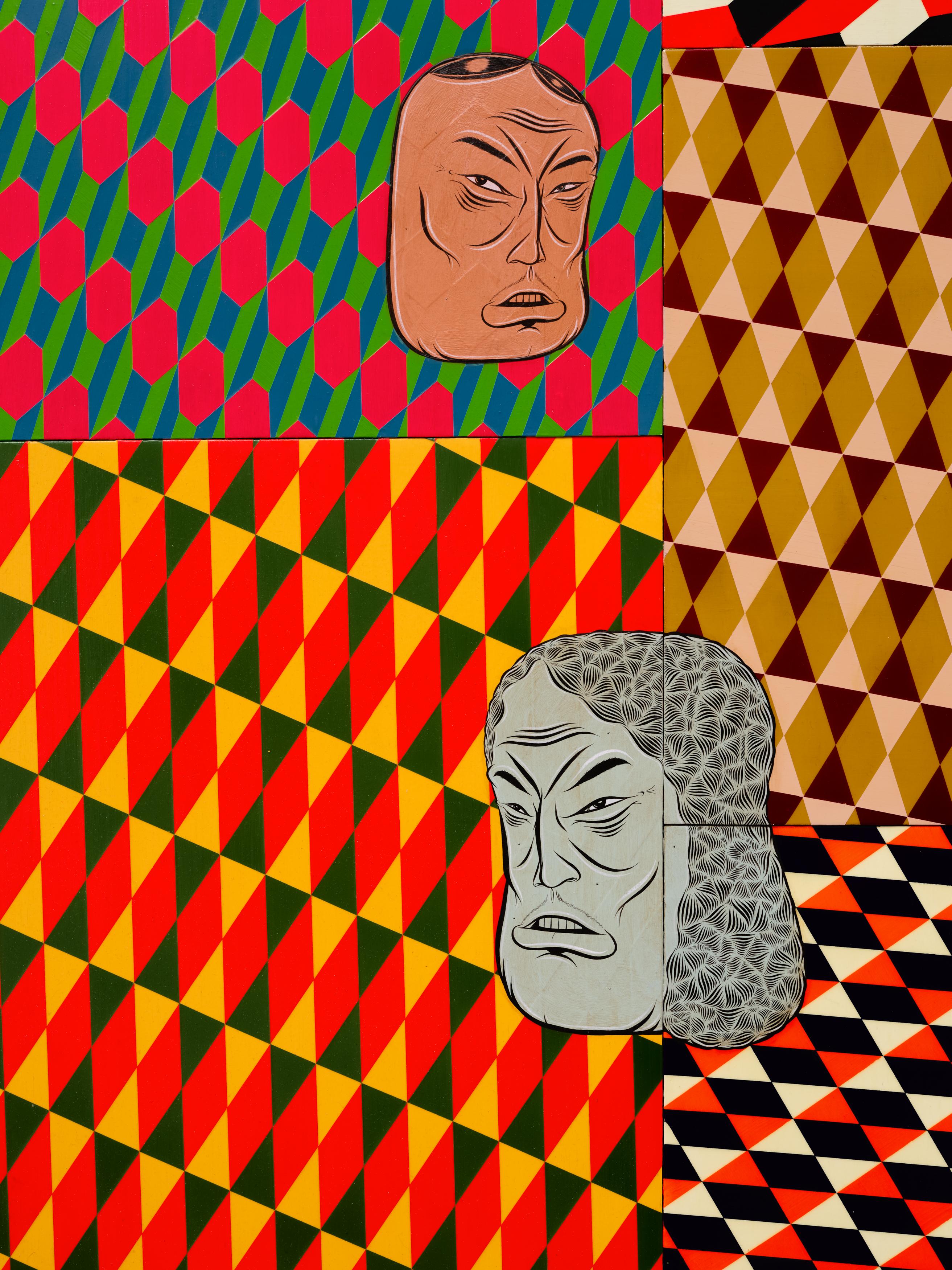 Senza titolo - Abstract Painting Beige di Barry McGee