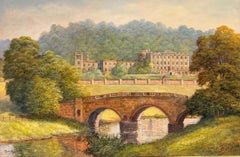 Chatsworth House Derbyshire England Signed Original English Oil Painting