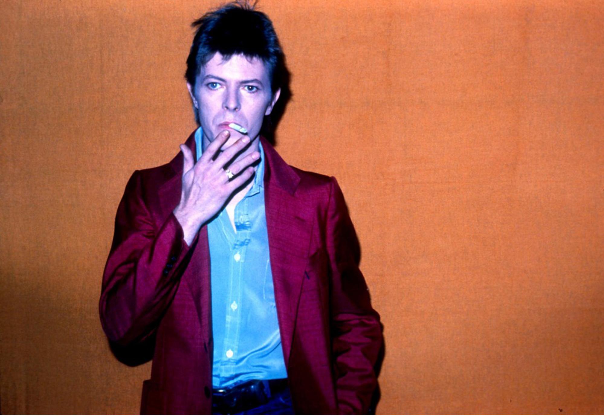 Barry Schultz Color Photograph - David Bowie Smoking