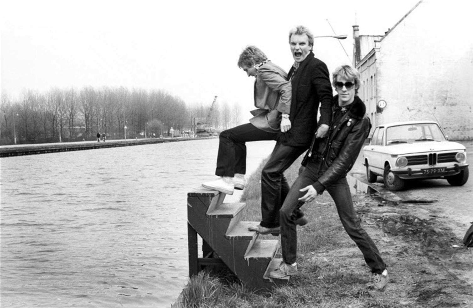 Barry Schultz Black and White Photograph – The Police, Amsterdam, 1979