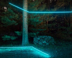 Landscape, Trees, Nature, Light, Blue, Installation