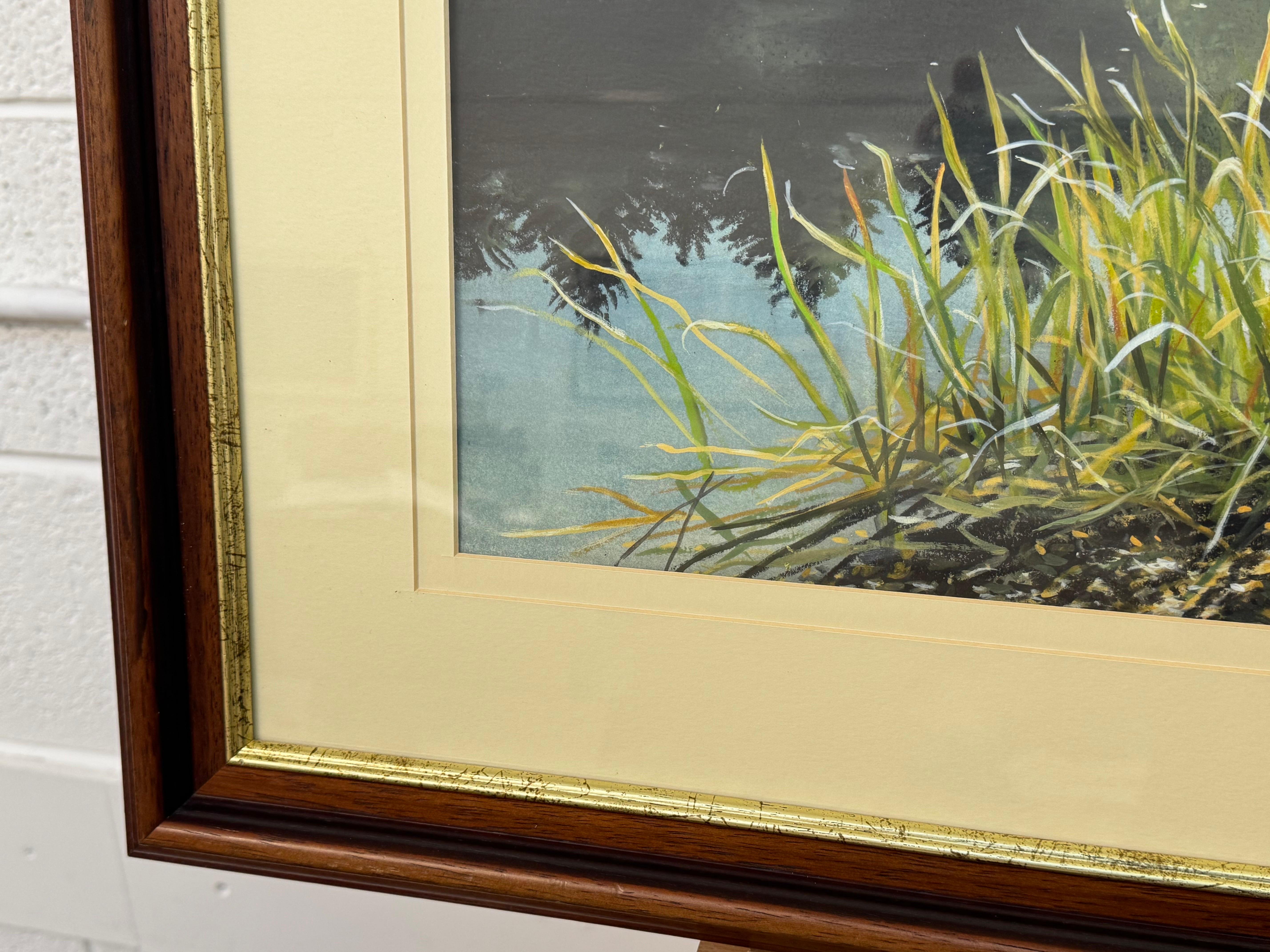 Tranquila escena fluvial en la campiña inglesa por un artista británico del siglo XX en venta 4