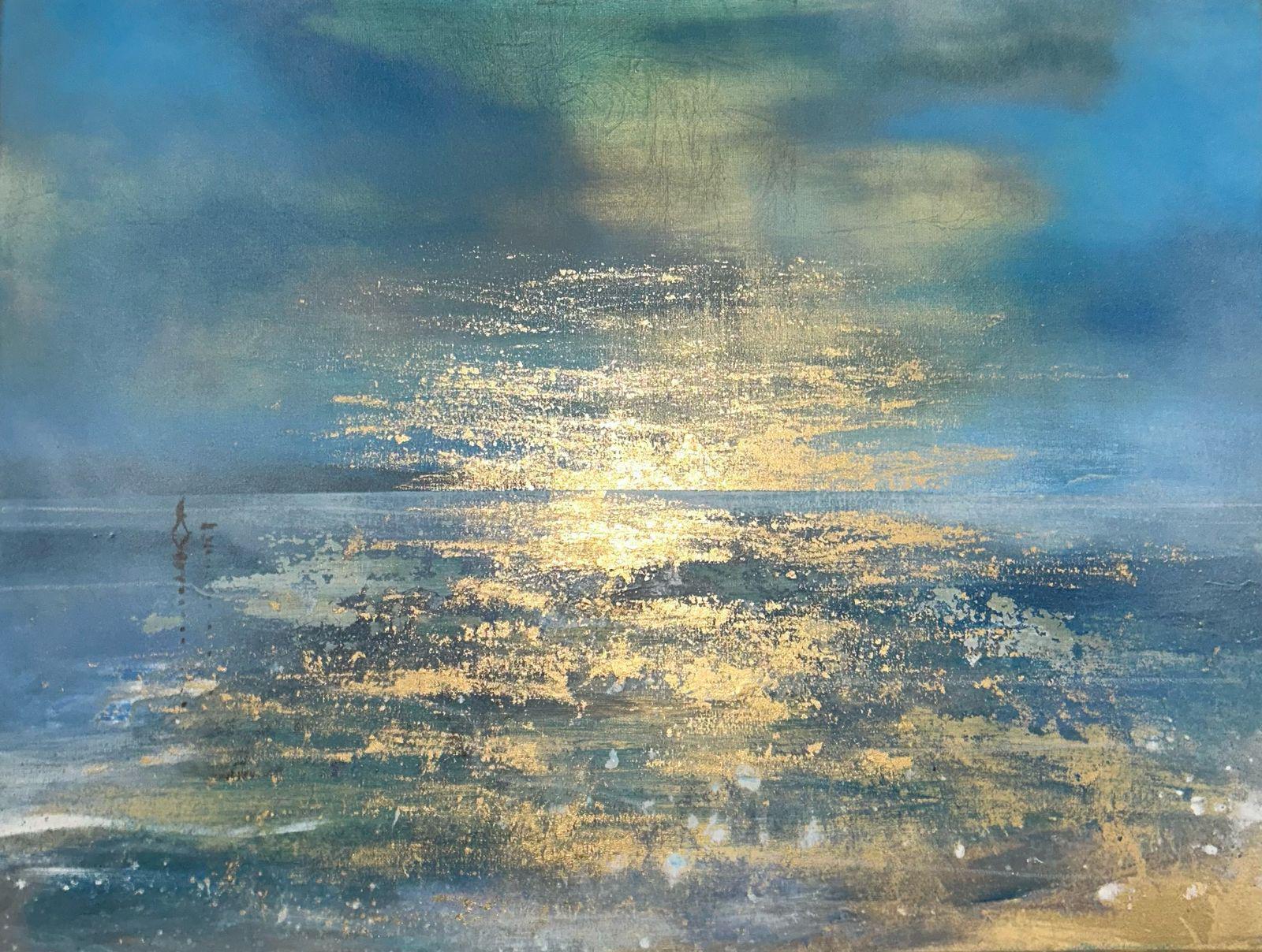 Cornish Light, peinture originale, paysage, art contemporain, côtier - Painting de Barry Wilson 
