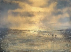 Dawn Walk, original painting, landscape, contemporary art, coastal