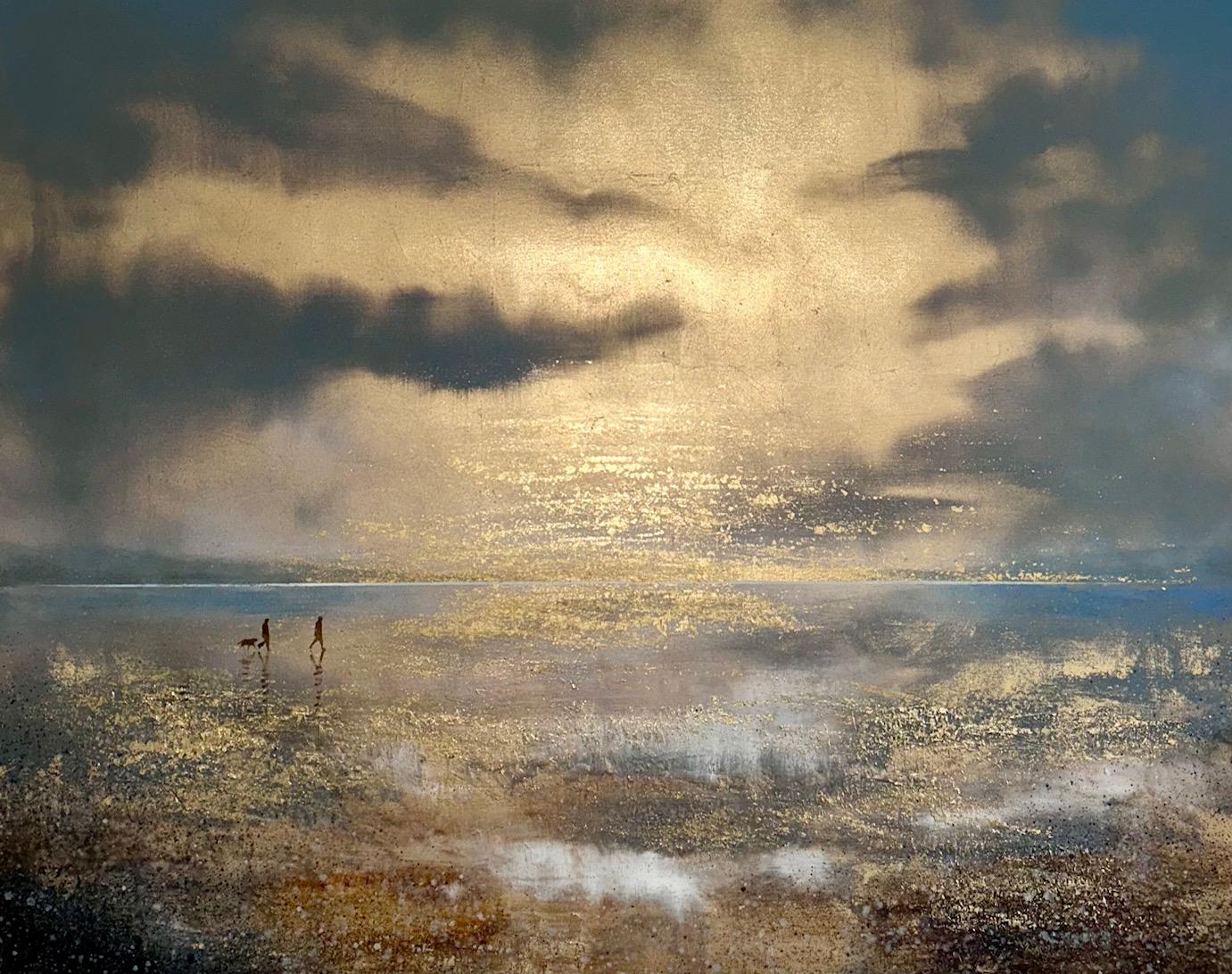 Landscape Painting Barry Wilson  - Echos dans le ciel, peinture originale, paysage, art contemporain, côtier