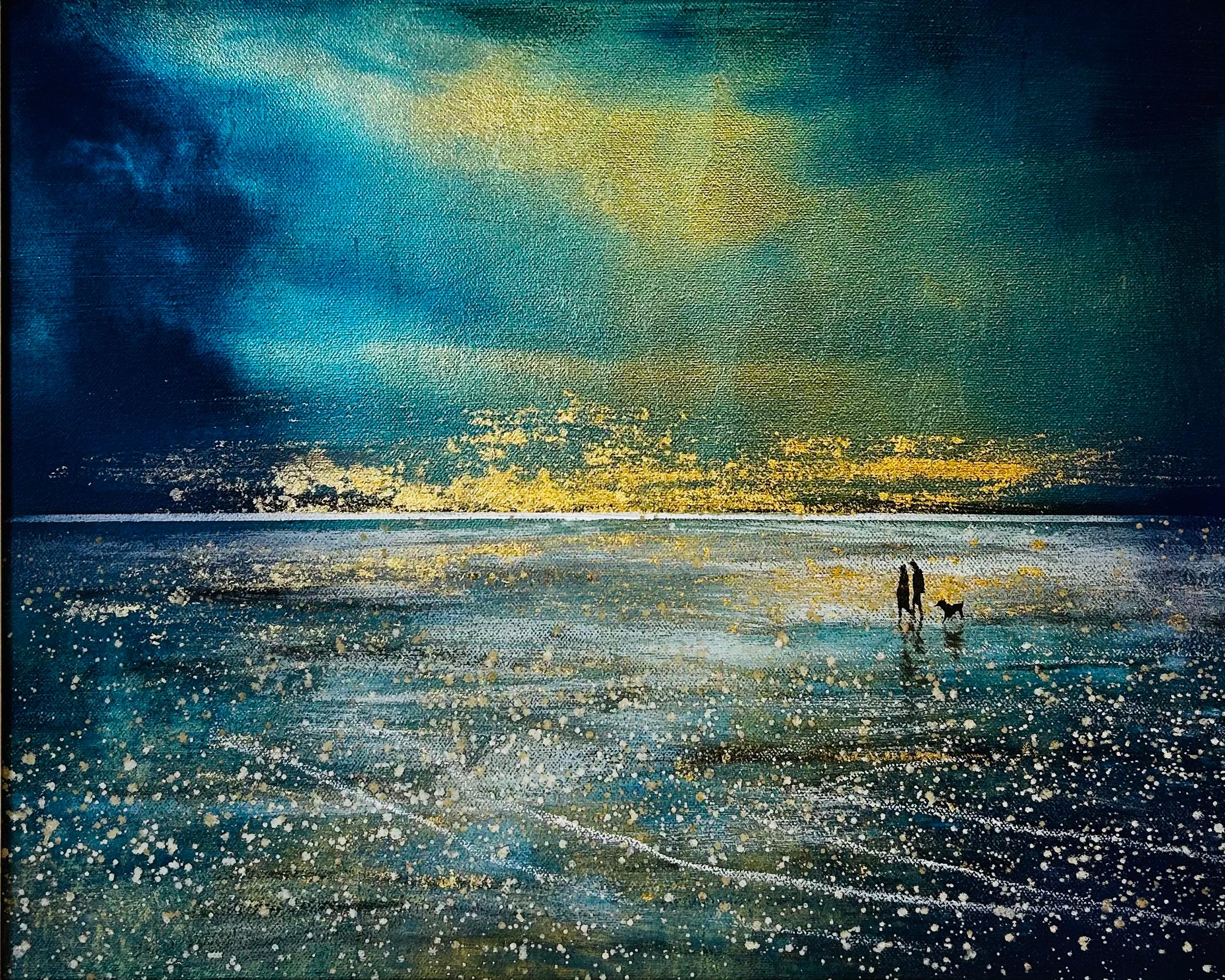 Edge of Stillness, Originalgemälde, Landschaft, zeitgenössische Kunst, Küstenlandschaft