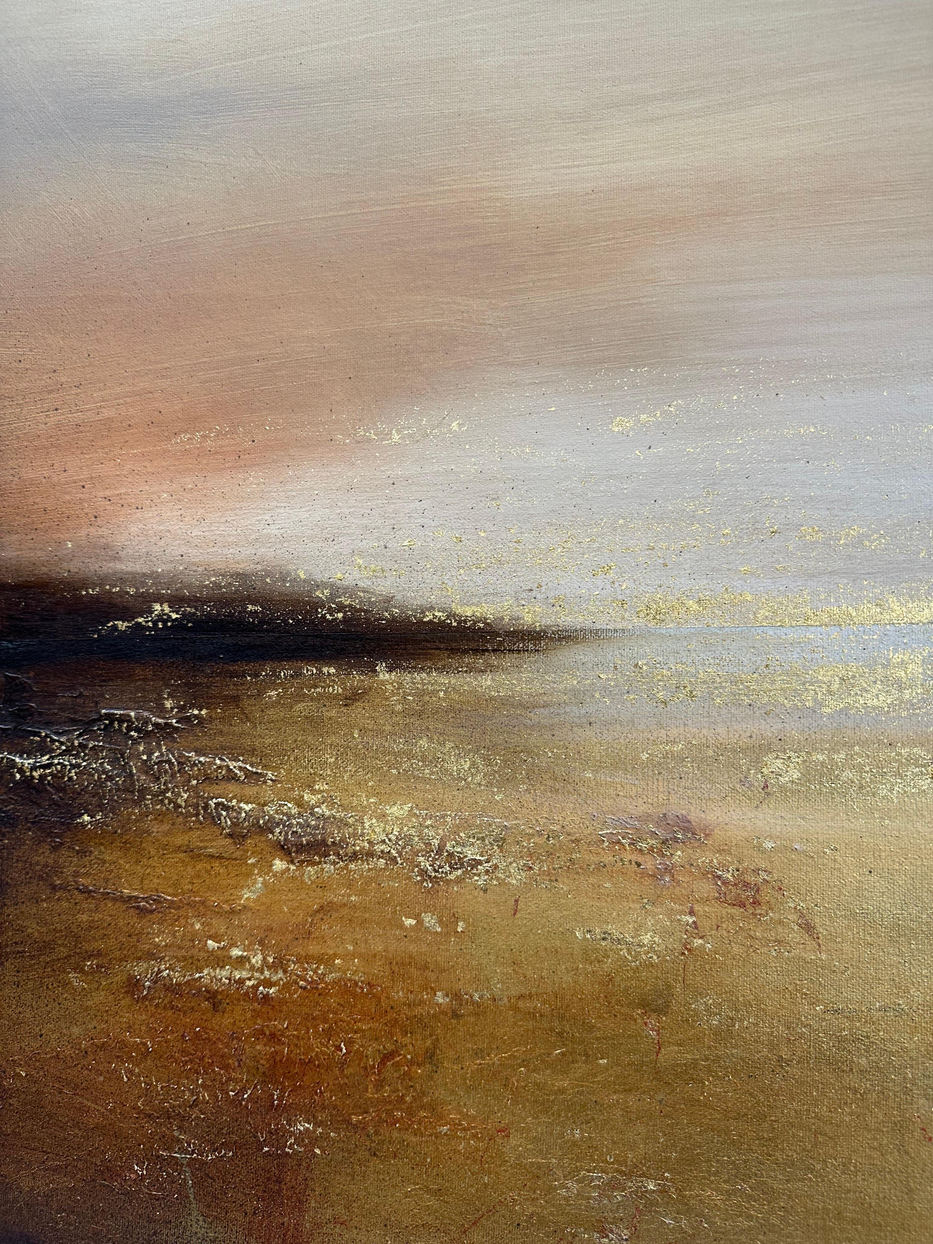 Golden Sunset - Abstract Painting by Barry Wilson 