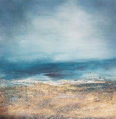 Golden Vista, original painting, landscape, contemporary art, coastal