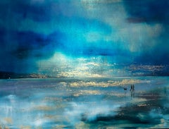 Guilding Light, original painting, landscape, contemporary art, coastal