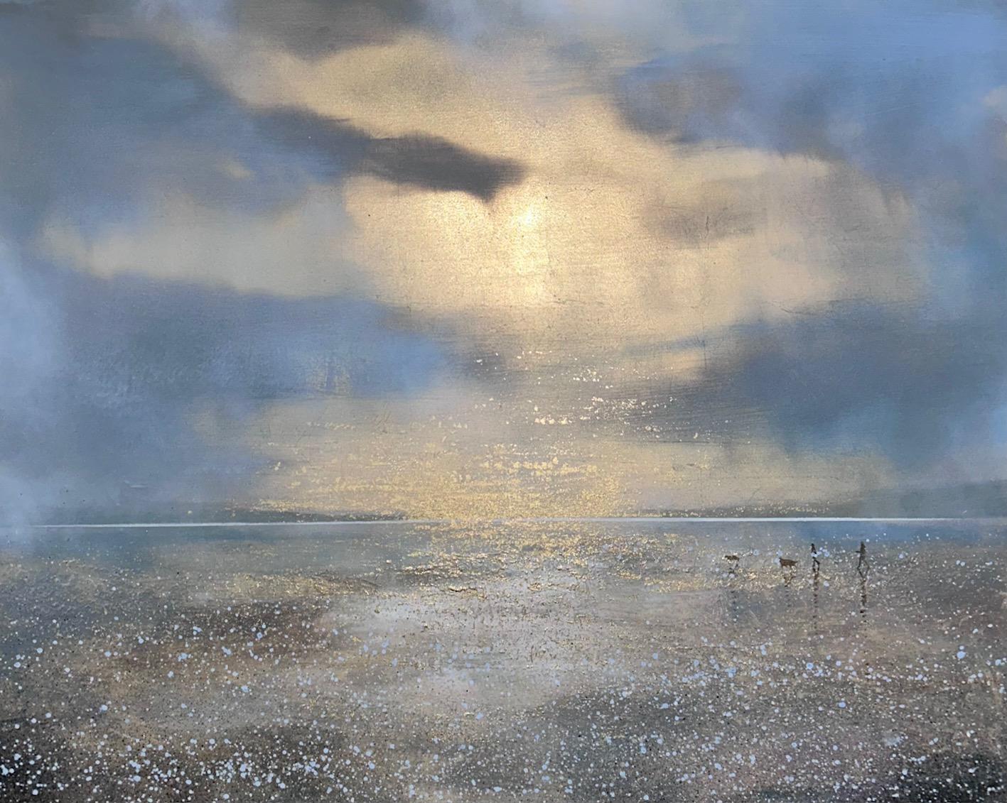 Oceans Embrace, Originalgemälde, Landschaft, zeitgenössische Kunst, Küstenlandschaft