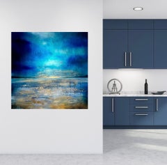 Reflections of Dusk, original painting, landscape, contemporary art, coastal