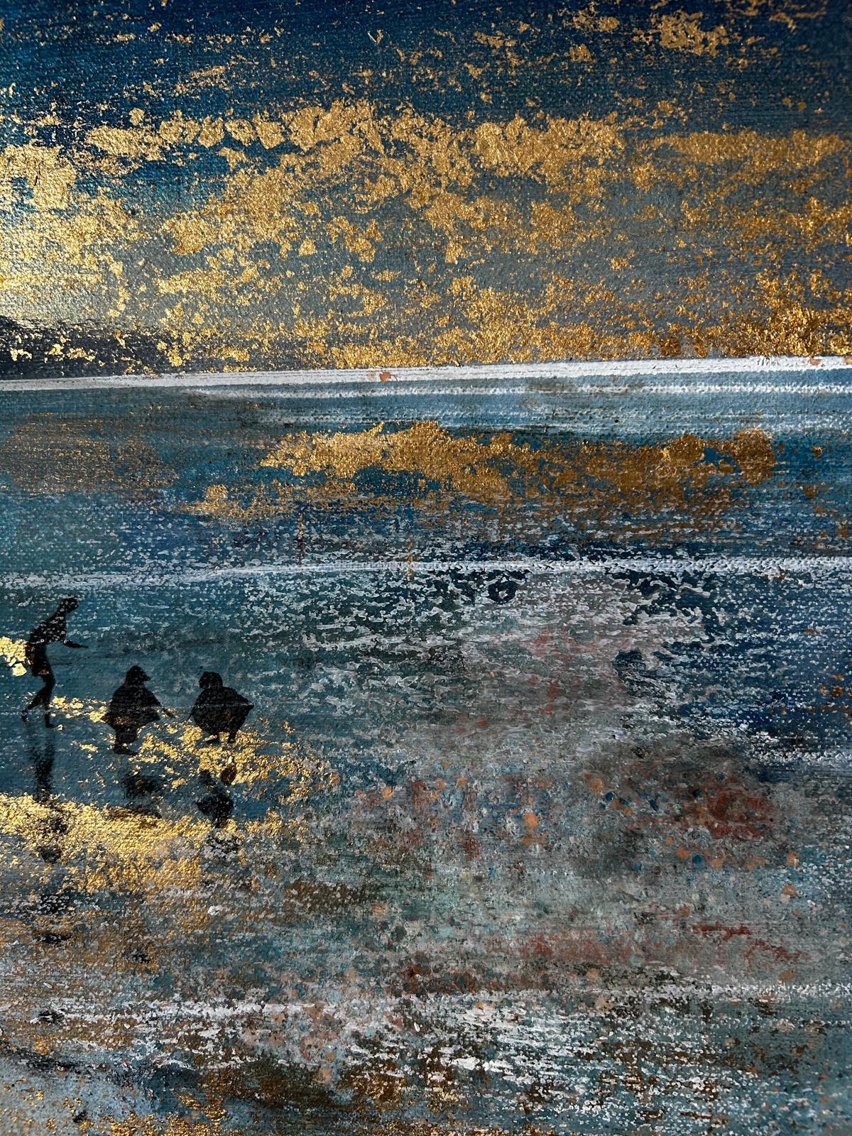 Rock Pooling, peinture originale, paysage, art contemporain, côtier - Contemporain Painting par Barry Wilson 