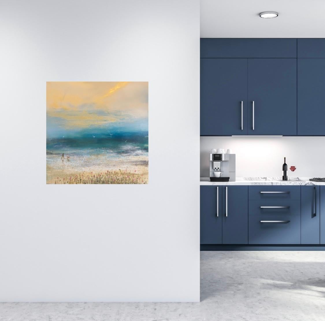 Seasons End, quadro originale, paesaggio, arte contemporanea, costiera - Painting Contemporaneo di Barry Wilson 