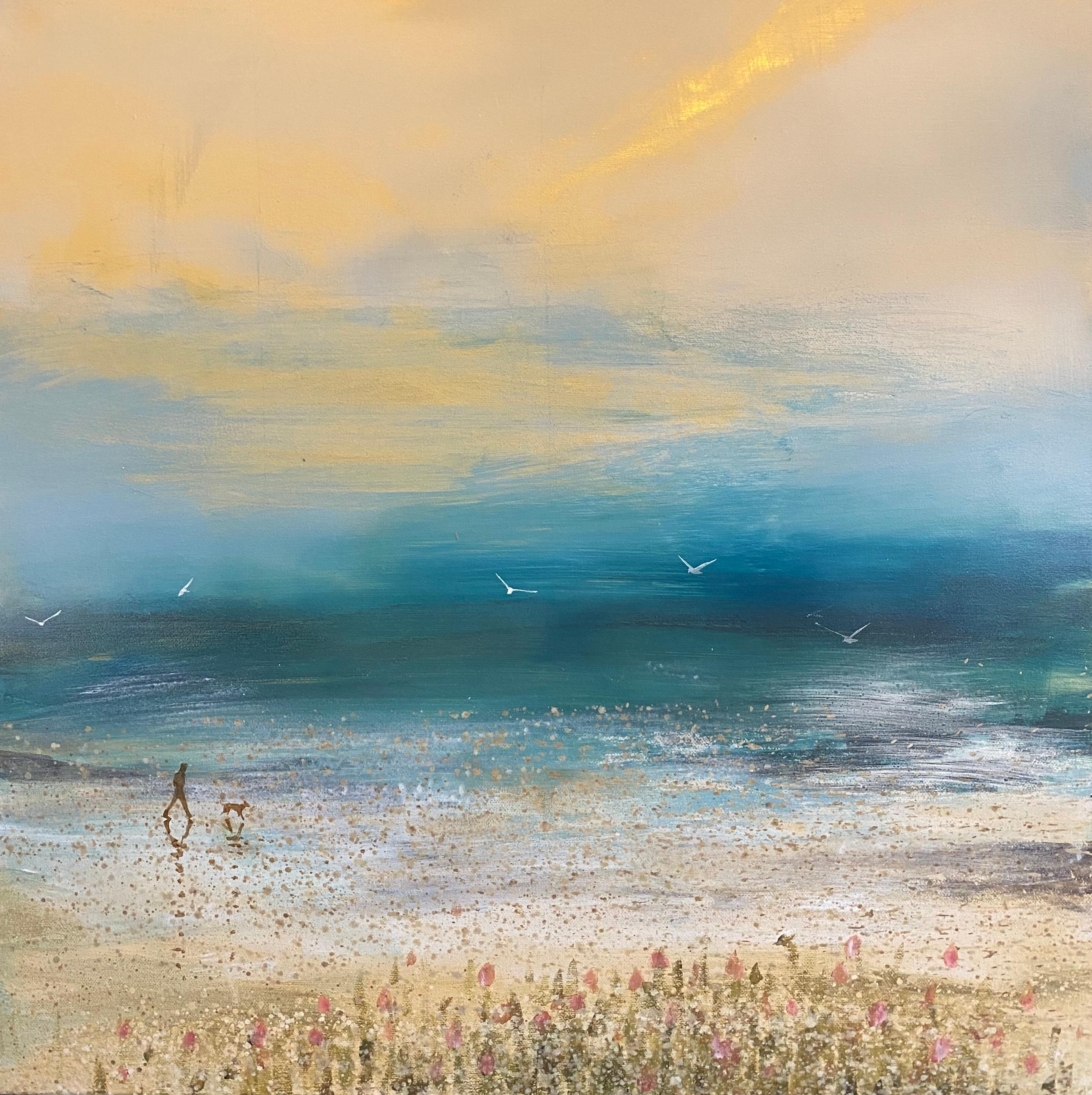 Seasons End, quadro originale, paesaggio, arte contemporanea, costiera - Painting di Barry Wilson 